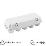 Kutija za 10 jaja pulpa kartona, siva [50 kom/pak]