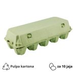 Kutija za 10 jaja pulpa kartona, zelen [50 kom/pak]
