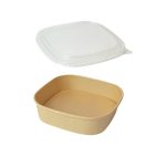Papirnata posuda za poklopcem 1000 ml 170х170х56 mm, kraft, 50 kom (komplet)
