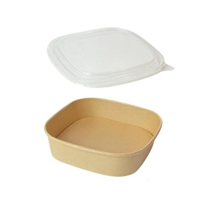 Papirnata posuda za poklopcem 1000 ml 170х170х56 mm, kraft, 50 kom (komplet)