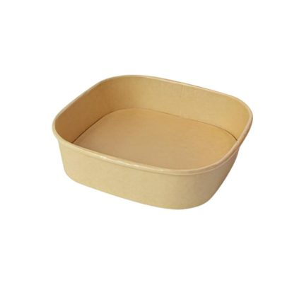 Papirnata posuda 1000 ml 170х170х56 mm, kraft, bez poklopca 50 kom