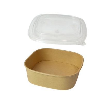 Papirnata posuda za poklopcem 1200 ml 170х170х66 mm, kraft, 50 kom (komplet)