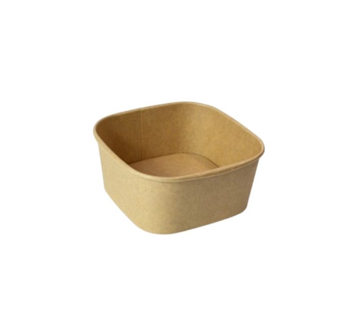 Papirnata posuda 650 ml 130х130х63 mm, kraft, bez poklopca 50 kom