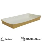 Papirnata plitica 222x100x25 mm (gornje dimenzije) kraft 100 kos