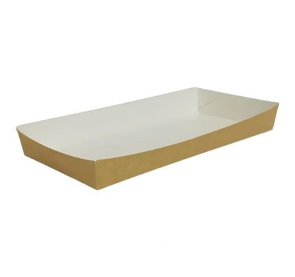 Papirnata plitica 222x100x25 mm (gornje dimenzije) kraft 100 kos