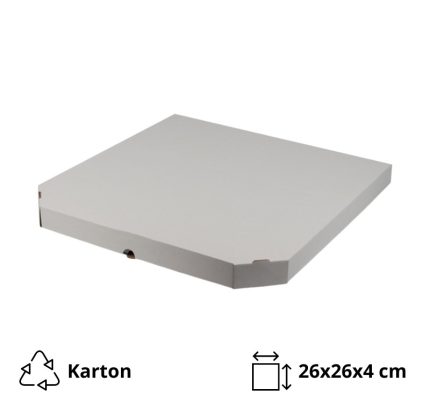 Kutija za pizzu 26х26х4 cm bijela [100 kom/pak]