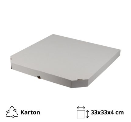 Kutija za pizzu 33х33х4 cm bijela [100 kom/pak]