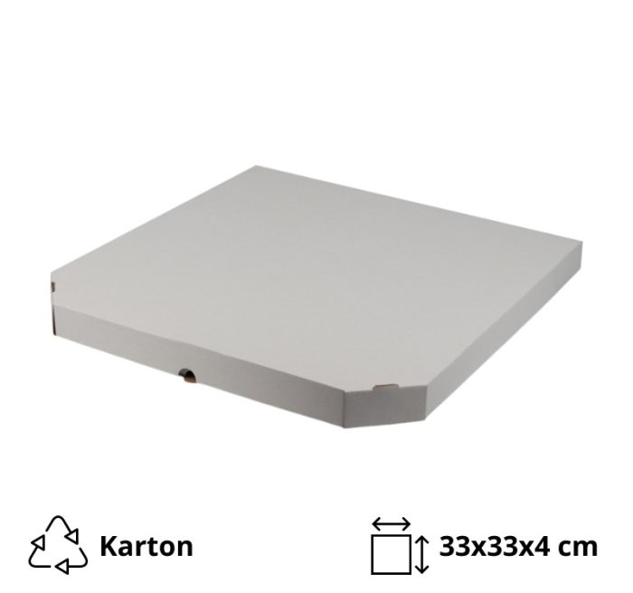 Kutija za pizzu 33х33х4 cm bijela [100 kom/pak]