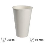 Čaša papirnata 300 (350) ml d=80 mm za hladna pića dvostruki PE 50 kom