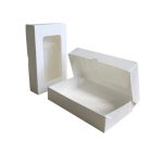 Papirnata posuda s prozorom ECO TABOX 1000 ml 200x120x40 mm bijela 50 kom
