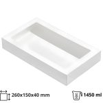 Papirnata posuda  s prozorom ECO TABOX 1450 ml 260x150x40 mm bijela 50 kom