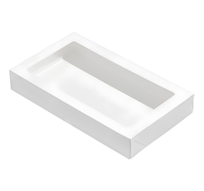 Papirnata posuda s prozorom ECO TABOX 1450 ml 260x150x40 mm bijela 50 kom