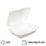 Burger ambalaža 185x150x75 mm XPS bijela 100 kom