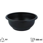 Posuda PP 500 ml d=145 mm h=60 mm crna, bez poklopca [100 kom/pak]