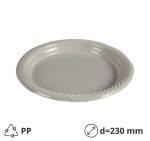 Tanjur PP d=230 mm svijetlo siva 25 kom