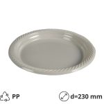 Tanjur PP d=230 mm svijetlo siva 25 kom