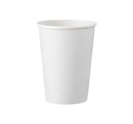 Čaša papirnata 250 (280) ml d=80 mm 1-slojna bijela SUP, 50 kom