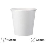 Čaša papirnata 100 (120) ml d=62 mm 1-slojna bijela SUP, 50 kom