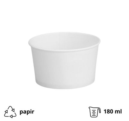 Papirnata skodelica 180 ml bijela  50 kom