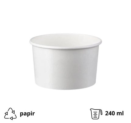 Papirnata skodelica 240 ml bijela 50 kom