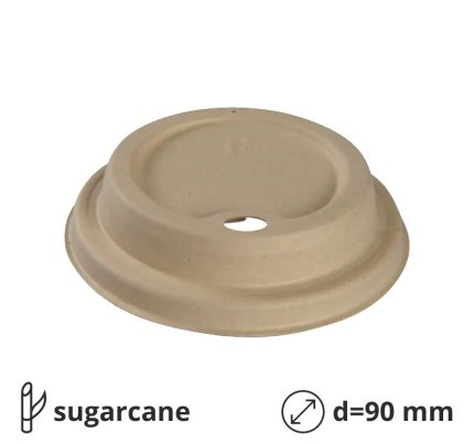 Poklopac s rupom sugarcane d=90 mm, bež 50 kom