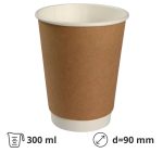 Čaša papirnata 300 (380) ml d=90 mm 2-slojna kraft SUP 25 kom