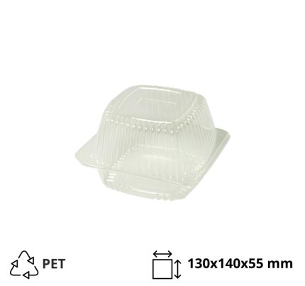 Posuda s poklopcem PET 130x140x55 mm prozirna [600 kom/pak]