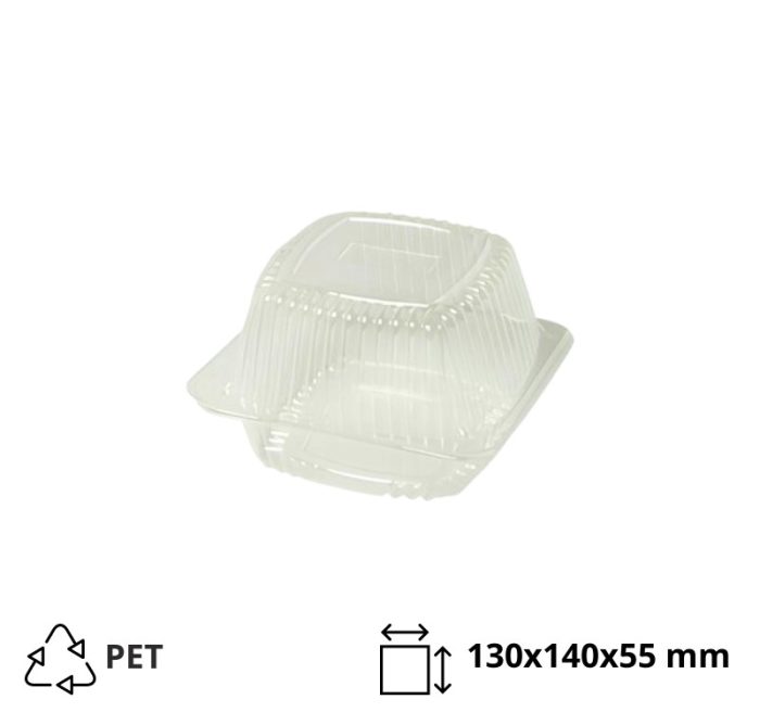 Posuda s poklopcem PET 130x140x55 mm prozirna [600 kom/pak]