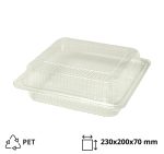 Posuda s poklopcem PET 230x200x70 mm prozirna [300 kom/pak]