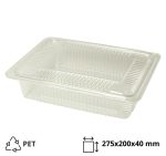 Posuda za poklopcem PET 275х200х40 mm prozirna [160 kom/pak]