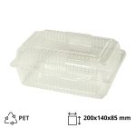 Posuda s poklopcem PET 200x140x85 mm prozirna [500 kom/pak]
