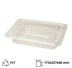 Posuda PET 173х227х66 mm proziran s poklopcem [400 kom/pak]
