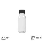 Boca PET 0,2 l d=38 mm s crnim poklopcem [100 kom/pak]