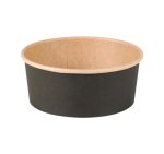 Papirnata posuda 750 ml d=150 mm crna/kraft 45 kos