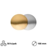 Podmetač krug za torte karton d=100 mm zlatni/srebrni [50 kom/pak]