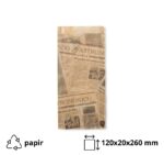 Vrećica za hot dog 120x20x260 mm kraft novine 1000 kom