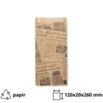 Vrećica za hot dog 120x20x260 mm kraft novine 1000 kom