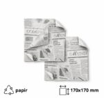Vrećica za hamburgere 170×170 mm bijele novine 1000 kom