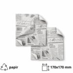 Vrećica za hamburgere 170x170 mm bijele novine 1000 kom