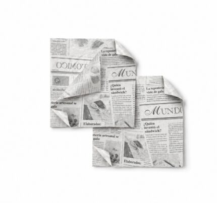 Vrećica za hamburgere 170×170 mm bijele novine 1000 kom