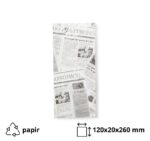 Vrećica za hot dog 120x20x260 mm bijele novine 1000 kom