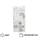 Vrećica za hot dog 120x20x260 mm bijele novine 1000 kom