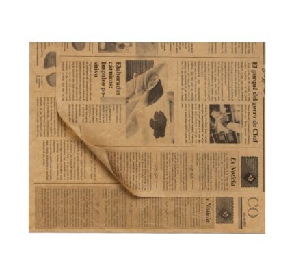 Papir za zamatanje hamburgera 290×300 mm kraft novine 500 kom