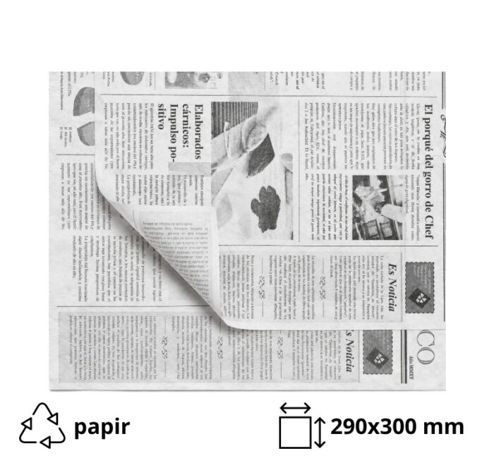 “Papir za zamatanje hamburgera 290×300 mm bijele novine 500 kom