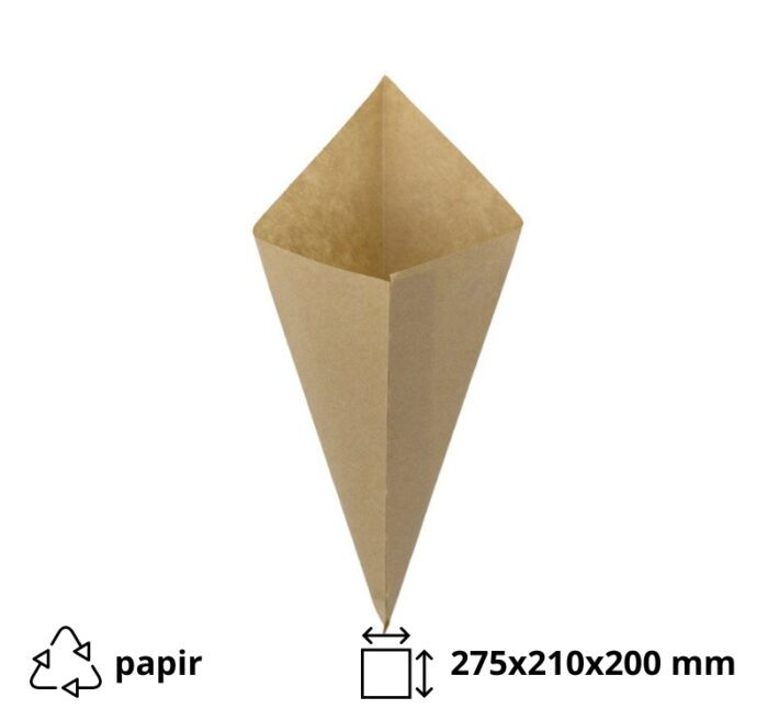 Vrećica za pomfrit 250 gr kraft 100 kom