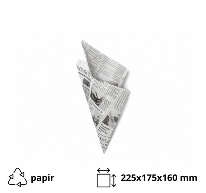 Vrećica za pomfrit 50 gr bijele novine 100 kom