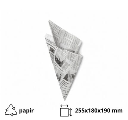 Vrećica za pomfrit 100 gr bijele novine 100 kom