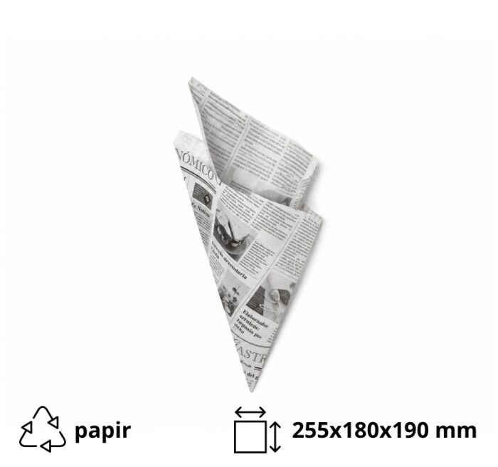 Vrećica za pomfrit 100 gr bijele novine 100 kom