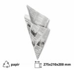 Vrećica za pomfrit 250 gr bijele novine 100 kom