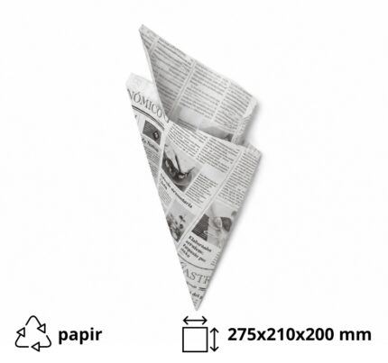 Vrećica za pomfrit 250 gr bijele novine 100 kom